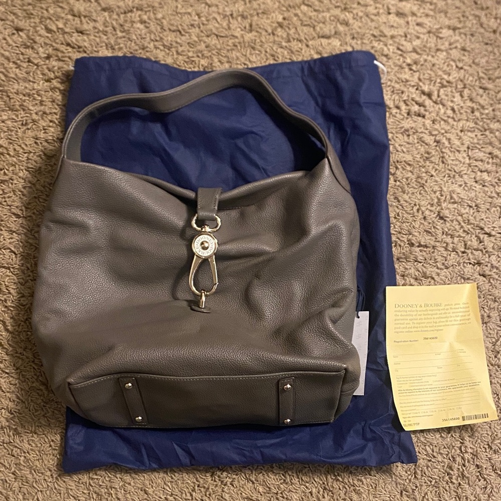 Dooney & Bourke Gray Leather Bag